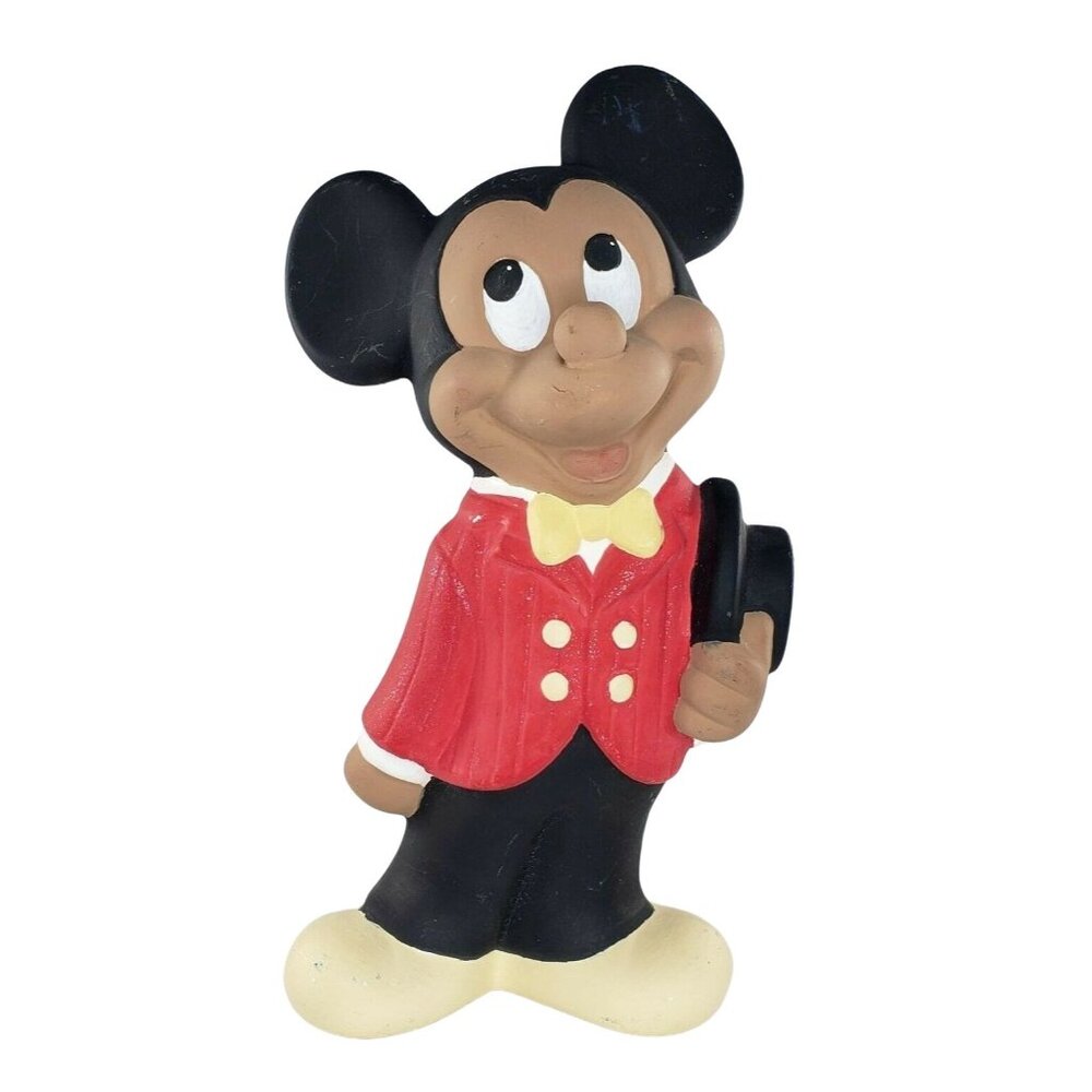 Vintage Disney Mickey Mouse Ceramic Figurine Barber Shop Quartet Dapper Dan